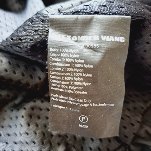 Alexander Wang Off-the-Shoulder Colorblock Wind-Resistant Jacket Size XS - Picture 16 of 16